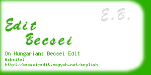 edit becsei business card